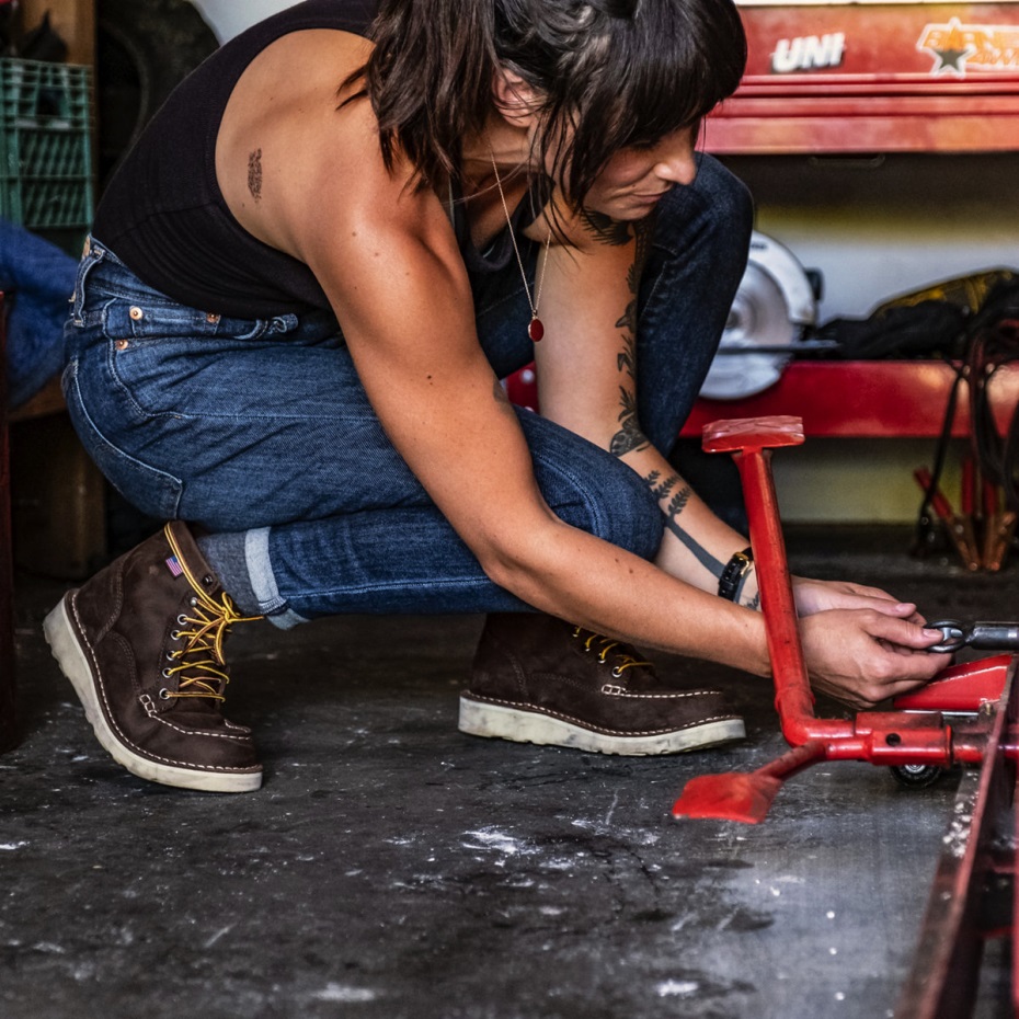 Kadın Boğa Koşusu Moc Toe 6 Kahverengi çelik Burunlu Danner